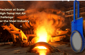 Precision at Scale: DN 1600 Motorized Knife Gate Valve for 400°C Hot Air in Steel Plant
