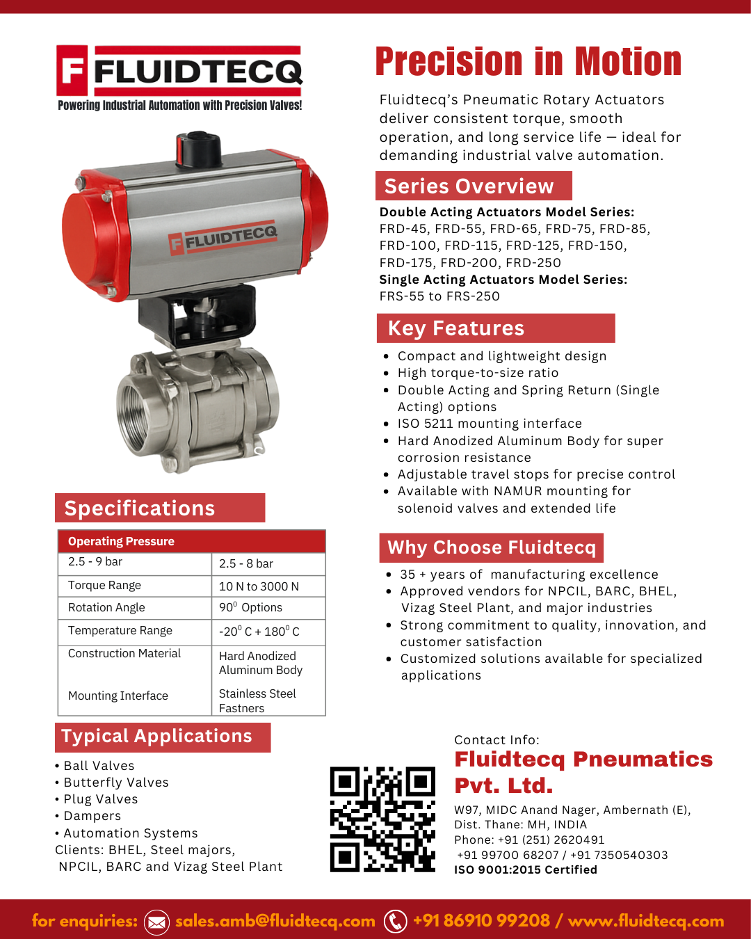 FLUIDTECQ ROTARY ACTUATOR