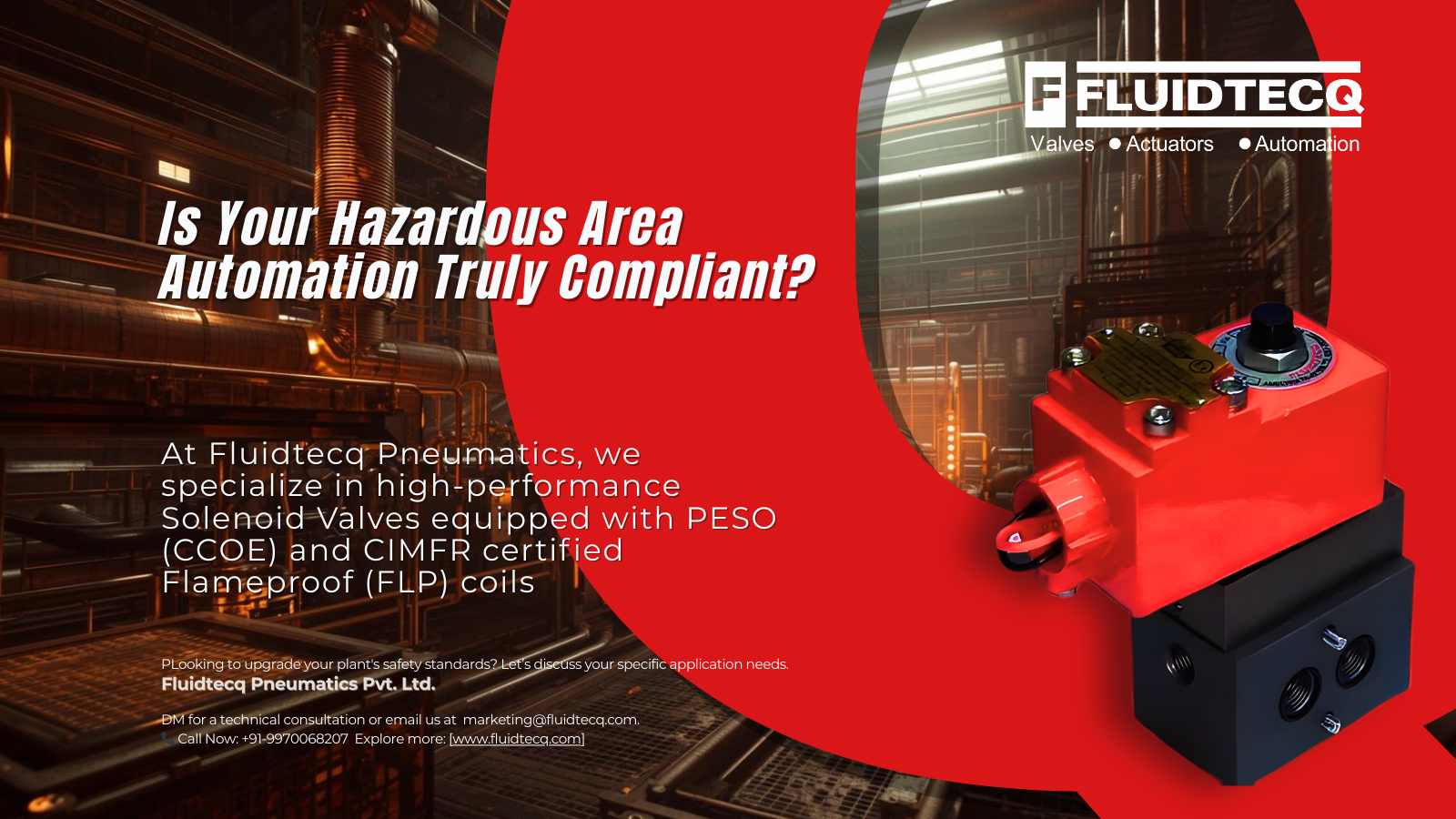 Why PESO-Certified Flameproof Valves are Non-Negotiable for High-Risk Industries